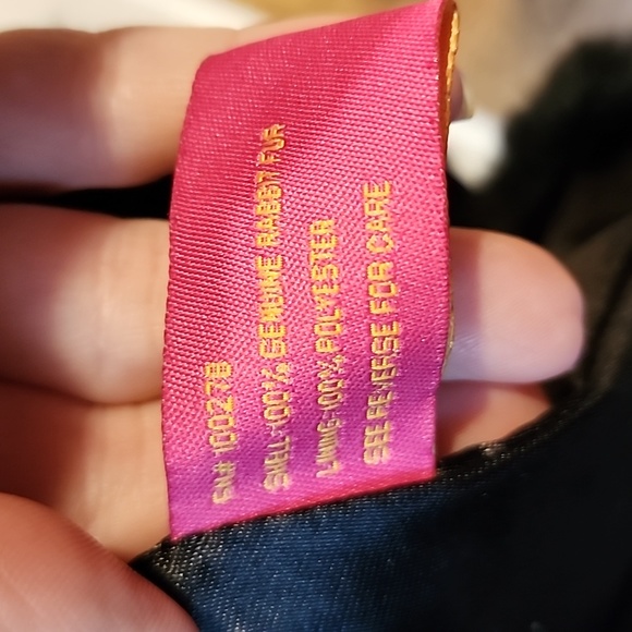 100% Rabbit Fur Vest  Vintage in Black by Jennyfer J - Picture 11 of 12